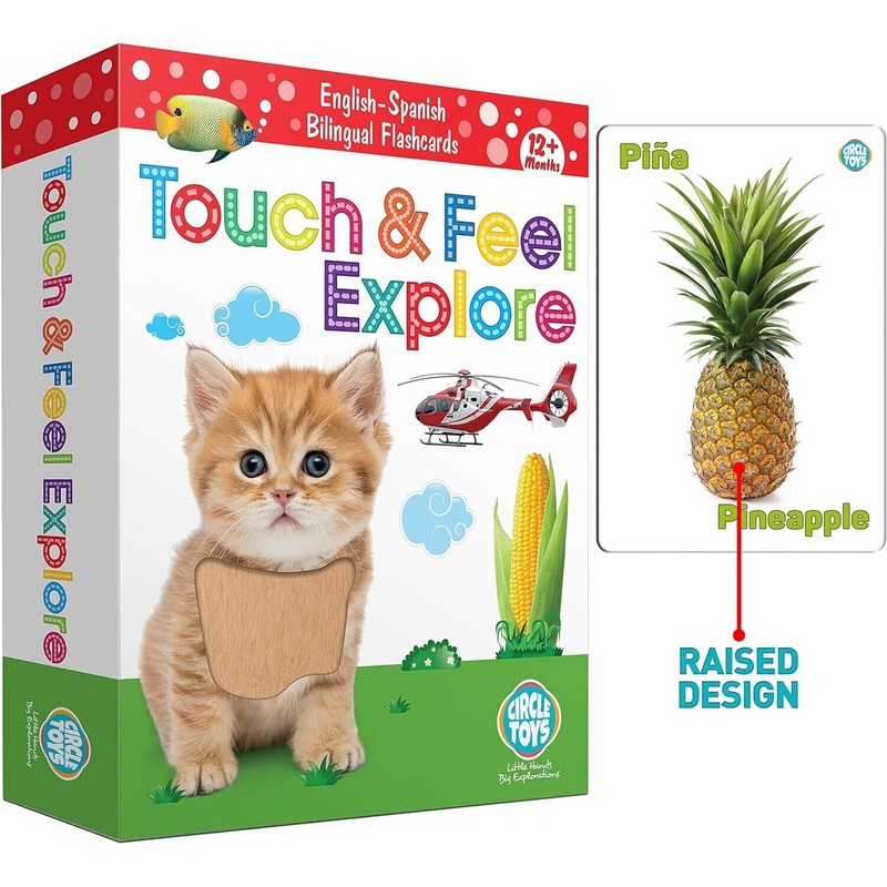 UGOS Touch and Feel English Spanish Bilingual Picture Toddler Kids