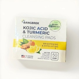 Bangbrek Kojic Acid & Turmeric Cleansing Pads 50 Count Sealed New