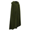 Casual Women Winter Cloak Hooded Sleeveless Button Closure Long Cape