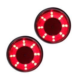 Pair of 2 ZONADAH Stainless Steel Cup Drink Holders with Red LED Light for Marine Boats, RVs, Campers, Caravans, Motorhomes, Yachts - Rust-resistant, Durable, and Stylish Beverage Holders