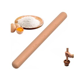Mirhua Rolling Pin Rolling Pin Natural Wood Beech Pipe Cake Pipe Type 11.4 inches (29 cm) Pie Pizza Dumplings Pasta Confectionery