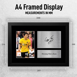 HWC Trading FR A4 Hwang Hee-chan Wolves Gifts Printed Signed Autograph Picture for Football Fans and Supporters - A4 Framed