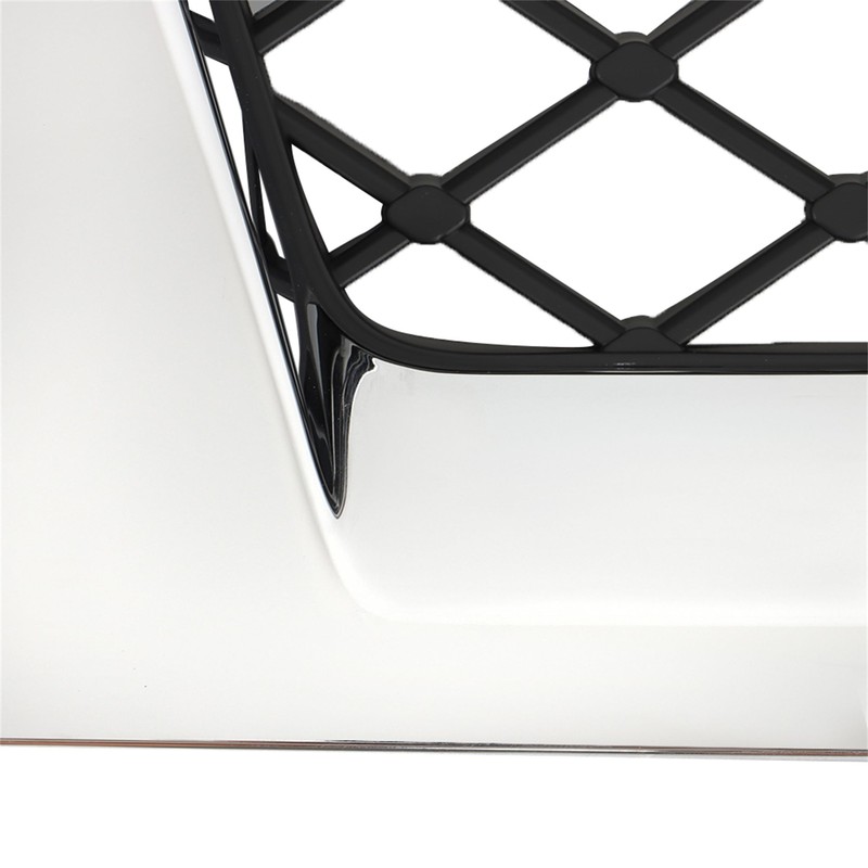 Thomletha Front Grille Upper Mesh Style Chrome Shell with Black