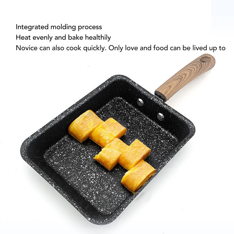 Frying Pan Iron Non Stick Coating Square Thick Multifunction Japanese