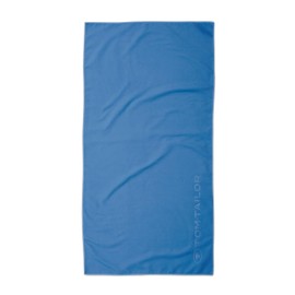 Tom Tailor Sports Towel 70 x 140 cm, 80% Polyester, 20% Polyamide/Microfibre, with Fine Stitching and Embossed Logo, Cool Blue