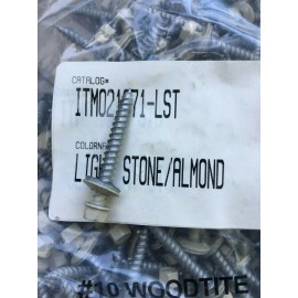 ATLAS 250 ROOFING SCREWS #10x 1 1/2" metal to wood for siding, pole barn 10x1.5'' - Light stone/ Almond