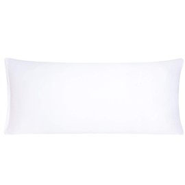 uxcell Satin Body Pillow Case, Snow White Silky Body Pillowcases for Hair and Skin, 21x48 Long Pillow Covers with Zipper Closure