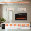 Fireplace 36" Electric Fireplace Recessed/Wall Mounted, 12 Colors, Touch &