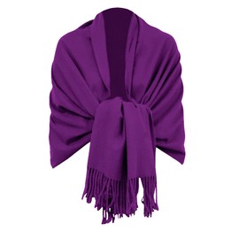 Van Der Rich Scarf Soft Blend of Cashmere and Wool - Women, Purple