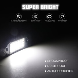SUNPIE White Rock Lights, 16 Pods LED Rock Lights Underglow kit IP67 Waterproof Underglow Light kit for Trucks Car Jeep ATV UTV SUV Pickup Off Road RZR Under Body Glow Light Trail Lighting