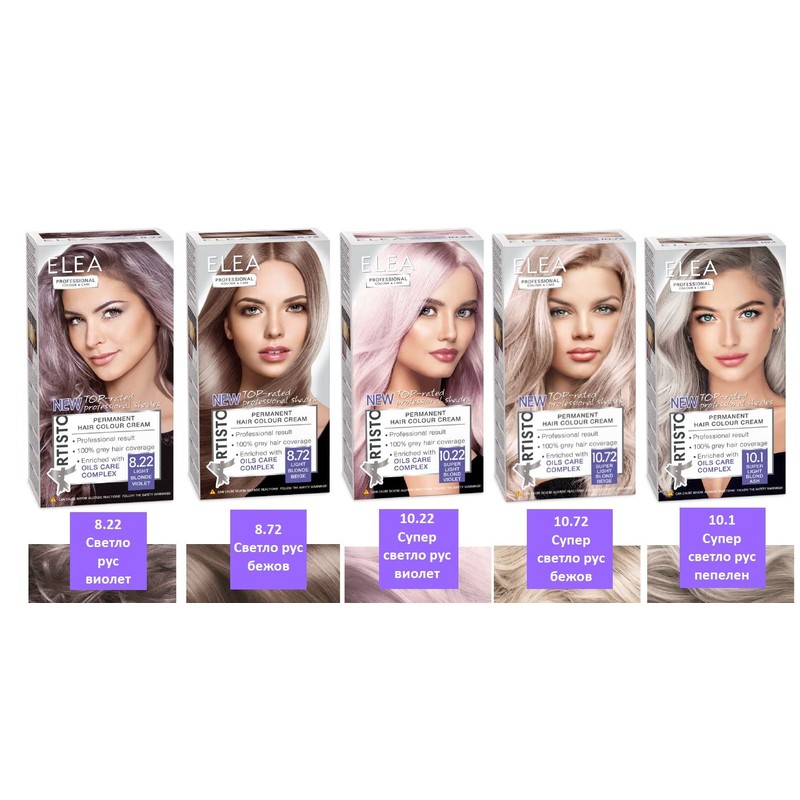 Elea Professional Colour & Care Permanent Hair Colour No. 10.72