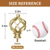 KAMANINA Top-Bead Twisted Cage Replacement Finials for 3/4 or 5/8