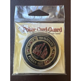 All In The Ultimate Poker Bet Gold Black Texas Hold'em Coin Card Guard Las Vegas
