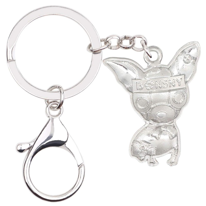 Bonsny - Llavero de metal esmaltado para perro, diseño de
