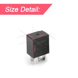 GEAMDY Pack of 2 Car Vehicle Engine Relay with Wires, 4-Pin 12 V Fuse Relay, Switch Relay, Car Moto Coil Relay Contactor Relay Switch Current