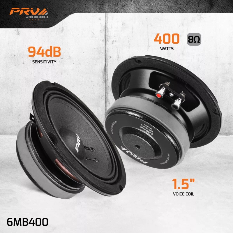 PRV Audio 6MB400 Midbass Pro Audio 6.5' Speaker 8 Ohm