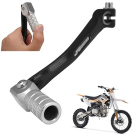 JFG RACING Motorcycle Folding Gear Shifter Shift Lever Pedal CNC Universal for CRF XR RM KX KLX TTR PW SSR Apollo TAO TAO SDG 50cc - 125cc Dirt Pit Bike Sliver