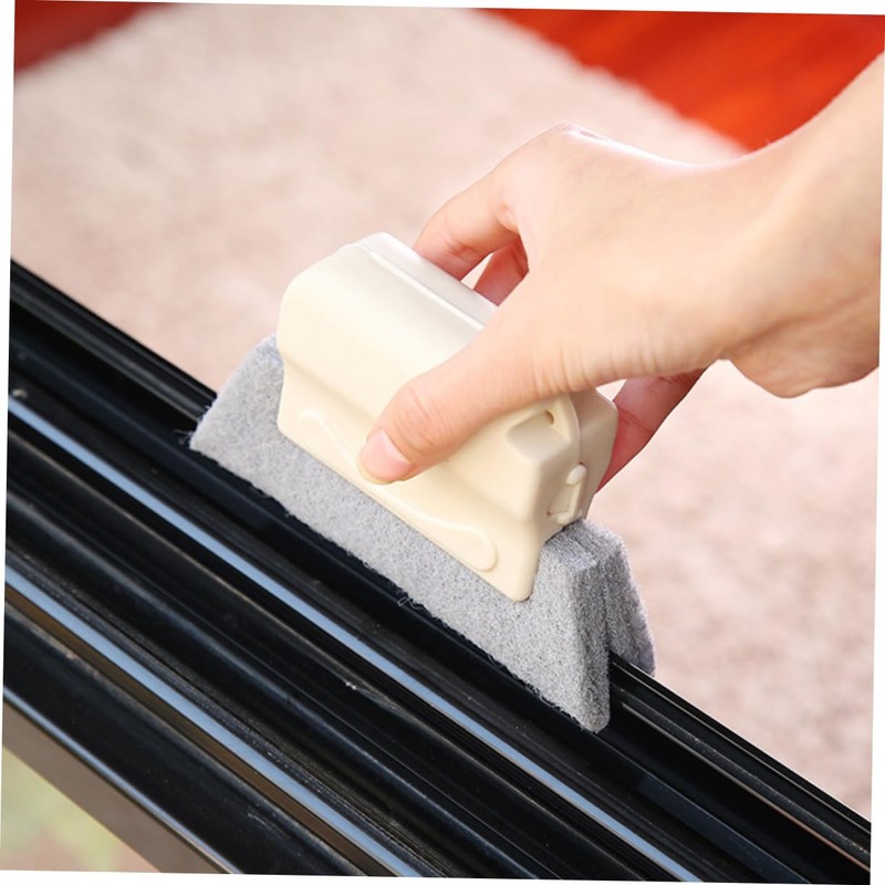 CHILDWEET Small Window Groove Cleaning Brush Set with Replacement Pads