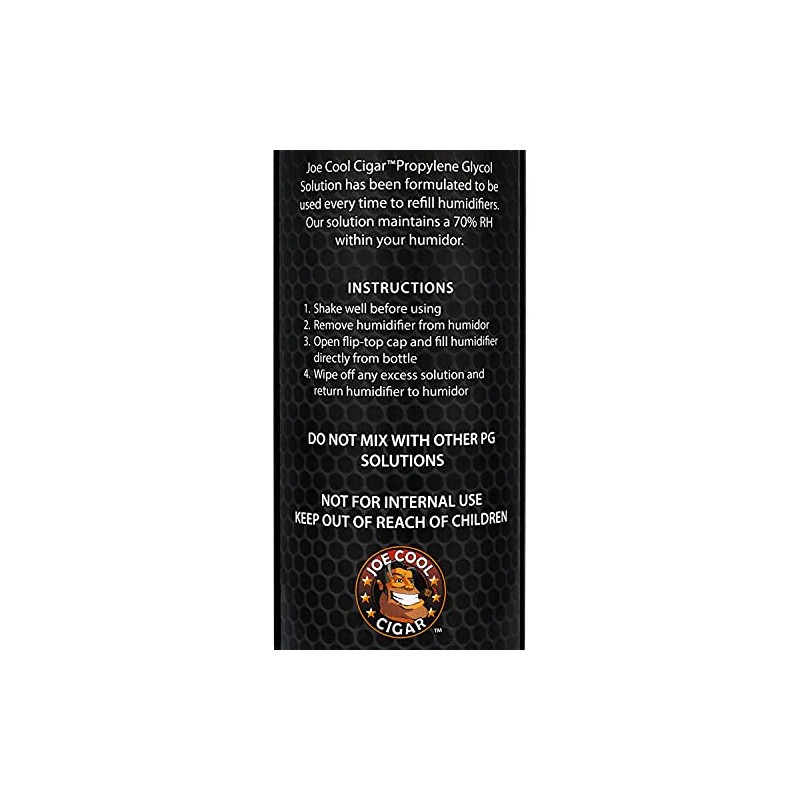 Joe Cool Cigar Propylene Glycol Humidor Solution for Cigar Humidifiers