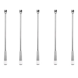 Micro Lab Sampling Reagent Spoon, 5PCS 12.5cm 2 In 1 Lab Spoon Spatula Metal Laboratory Double Head Mixing Spatula For Powders, Gel Cap, Lab Supplies
