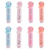 Waremew 8 Pcs Creative Cat Paw Shaped Retractable Erasers,Colorful Push-Pull