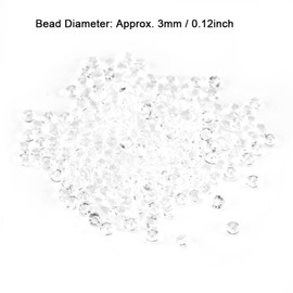 Cuentas acrílicas,1000 unids/bolsa 3mm cuentas acrílicas florero relleno decoración del banquete de boda accesorios DIY (transparente)​