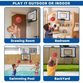 EPPO Basketball Hoop Indoor for Kids,Mini Basketball Hoop with 4 Ball,Basketball Toys for 3-12 Years Old Boys Girls