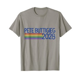 Pete Buttigieg 2028 Retro Rainbow mayor Pete Buttigieg T-Shirt