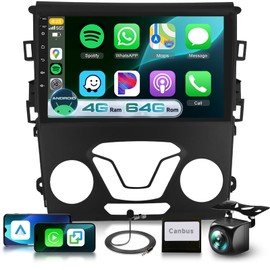4G+64G Android 13 Car Stereo for Ford 2013-2019 Fusion Mondeo with DSP/Wireless Carplay/Android Auto, Sellrich 9 inch Touch Screen Radio Bluetooth 5.0 FM/RDS Mirrorlink Backup Camera