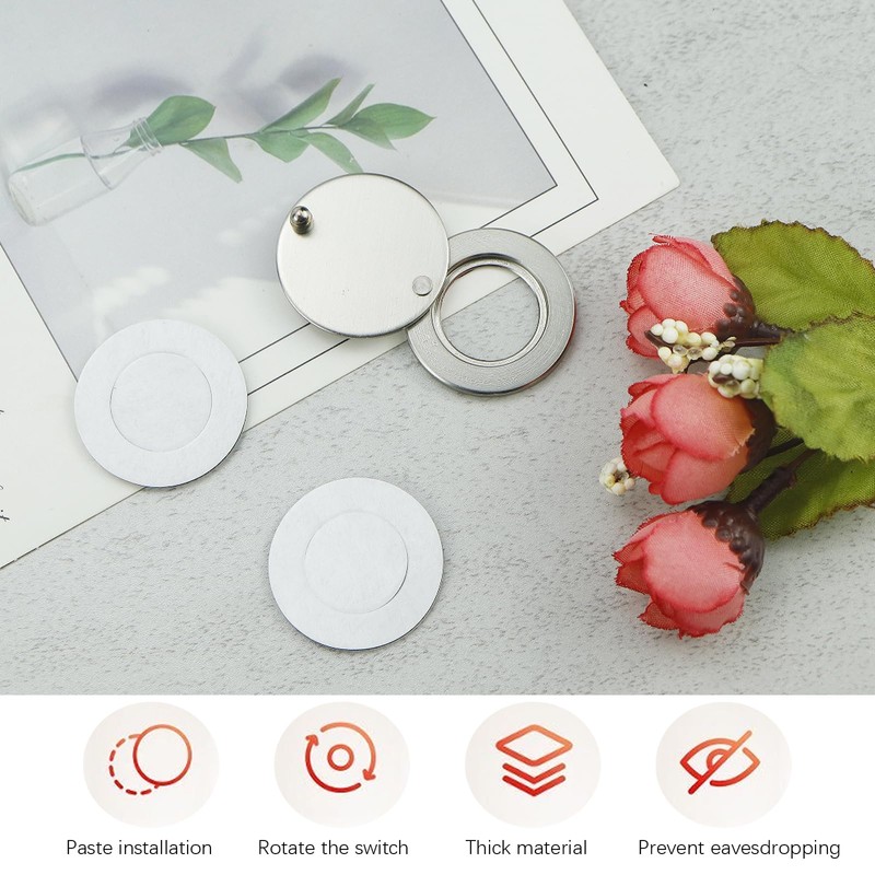 3pc Peephole Cover, Door Viewer Cover with Double-Sided Self-Adhesive Tape