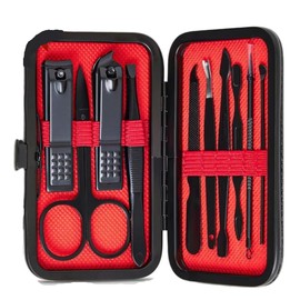 10-in-1 Manicure Set for Men – Travel Nail Clippers Kit with Leather Case, Grooming Pedicure Tools for Men, Women, Boys, Girls, Husband, Wife, Parents – Ideal Gifts for Him