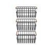 Oceanstar Metal Wire Organizer Bin Handles WBHB1910 Basket Set, One-Size,
