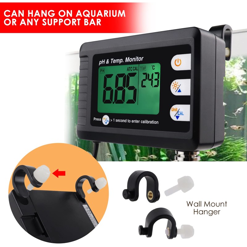2 in 1 pH & Temperature Meter Digital pH Monitor