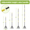 Rake for Leaves, Small Leaf Rake for Garden, 70-inch Adjustable