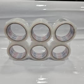 TAHA® 6 Rolls 48MM x 66M (2" inch) Clear Packaging Tape for Parcels and Boxes Heavy Duty Packing Tape Provides a Strong, Secure and Sticky Seal for your Boxes