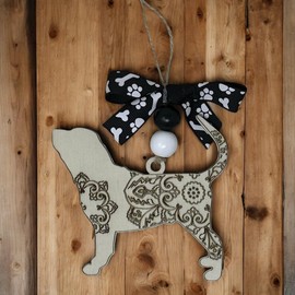 Bloodhound Ornament | Handcrafted Wooden Dog Gift Keepsake | Rainbow Bridge Memorial Carved Design