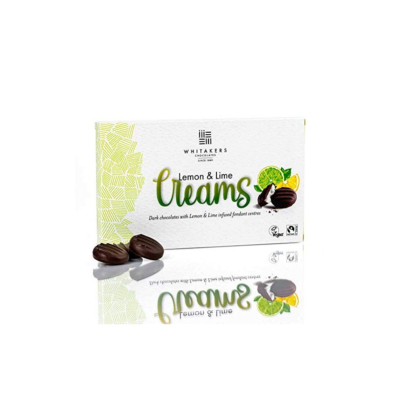 Whitakers Lemon and Lime Creams Fairtrade, Vegan, 0.15 kg