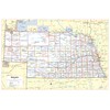 Cool Owl Maps Nebraska State Wall Map Poster Rolled 36"Wx24"H