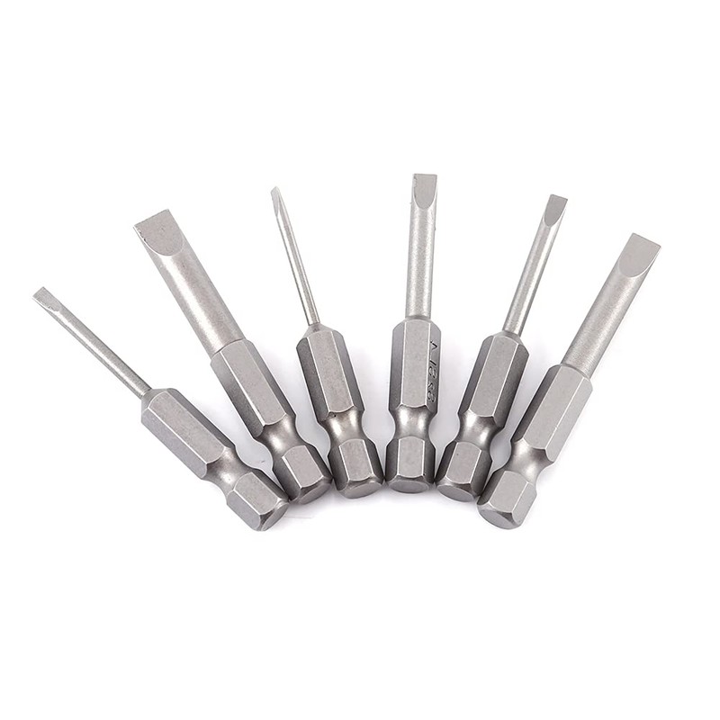 Flat Head 2.0-6.0mm Drill Bits, Hex Shank, Hand Screwdrivers for