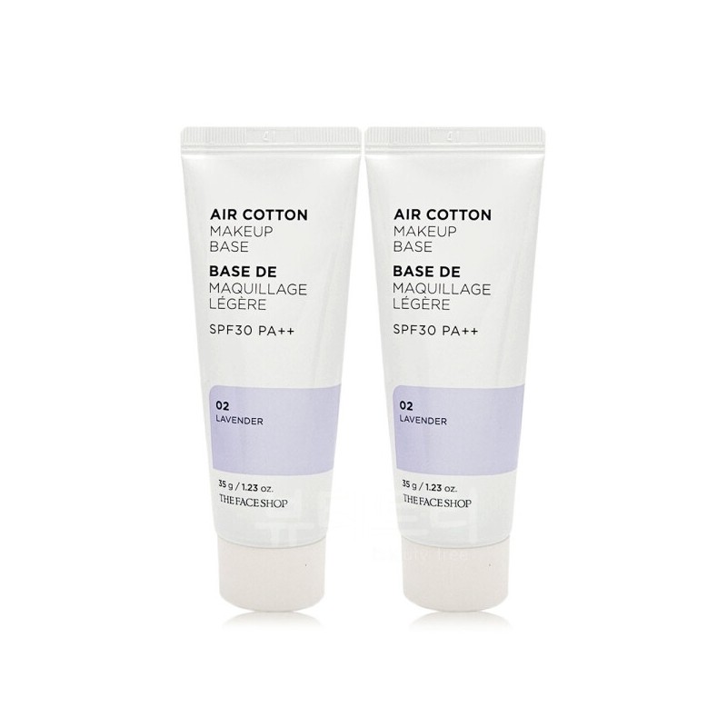 The Face Shop Air Cotton Makeup Base 35g 02 Lavender