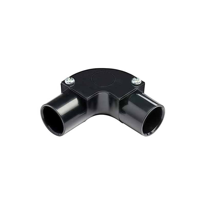 5 x 20mm Black Pvc Conduit Ispection Elbow Bend