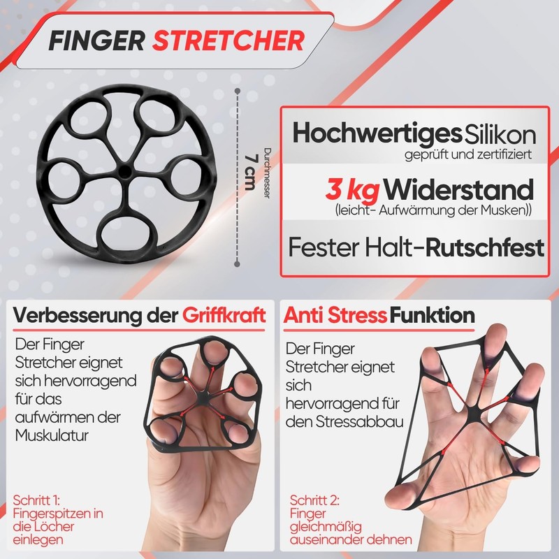 FUNFLEX Hand Trainer, Finger Trainer, Grip Strength Trainer, Set of
