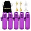AGD LIGHTS Metal Snuff Balls, 5 Pieces, Flat Leak-Proof Bottle,