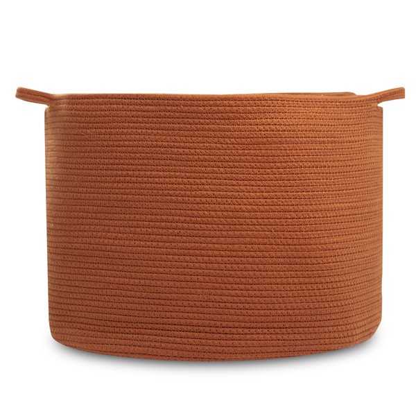 Natemia Rope Storage Basket- Nursery Bin and Toy Organizer (20”x20”x14”),