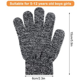 ONESING 3 Pairs Kids Winter Gloves - Stretchy Knit Gloves for Boys & Girls