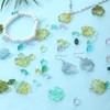 100 Pack Green Leaf Beads for Jewelry Making Leaf Crystal