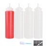 YBCPACK Squeeze Bottle 1000 ml, Pack of 4 Ketchup Bottles