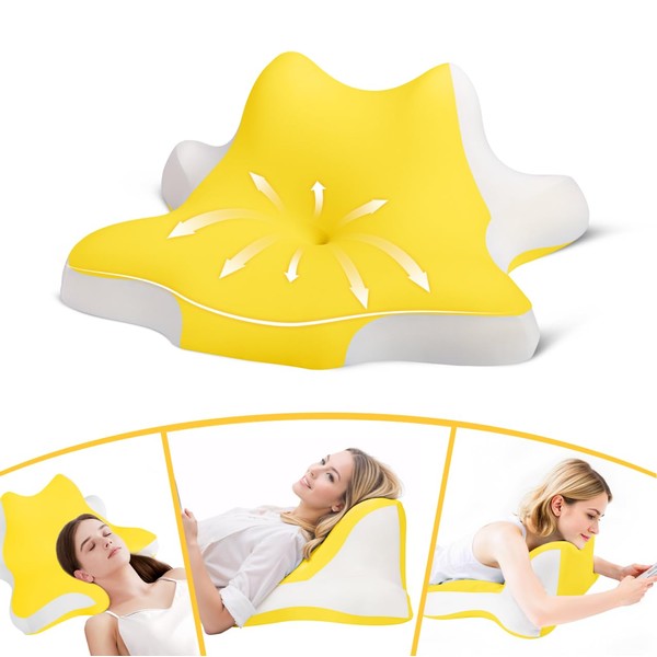 ByNaRIX Cervical Pillow for Neck Pain Relief, Contour Memory Foam