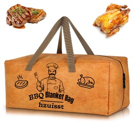 Hzuisst BBQ Blanket for Resting Meat, Insulated Brisket Resting Blanket, Thicker Aluminum Foil Reusable Barbecue Grilling Smoker Meat Rest Bag with Wide Mouth for Pork Turkeys Picnic BBQ Party