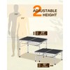 Sportneer Folding Table: Adjustable Height Camping Essentials 35.4" L x